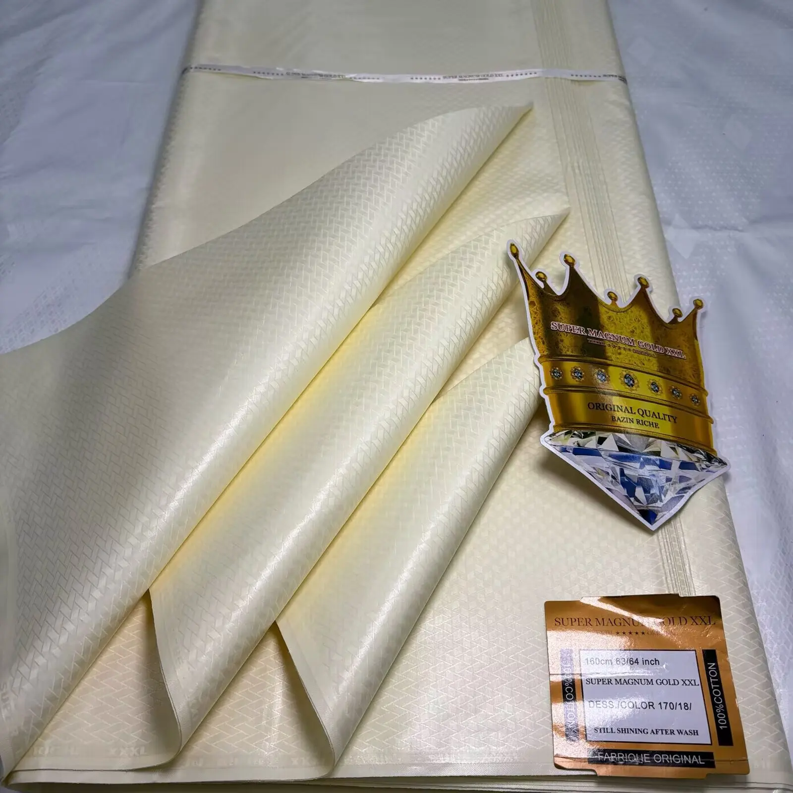 5 Meters Perfumed African Bazin Brocade Fabrics for Dress (Random flower pattern Send) 100% Cotton Bazin Riche Brode Jacquard
