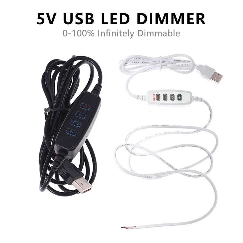 0,5-5m USB 5V LED Dual Color Strip Light Kit 120 leds/m 3000k 4000k 6000k cct flexible Band leiste Lampe 4-Tasten 2m Dimmer Controller – Detail 3