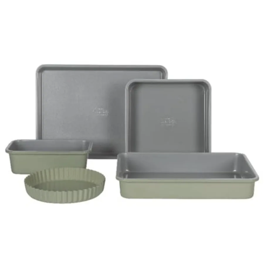 

Набор форм для выпечки из углеродистой стали Kitchen Essential с антипригарным покрытием серого цвета, без PFOA, PFAS, PTFE - внешнее покрытие