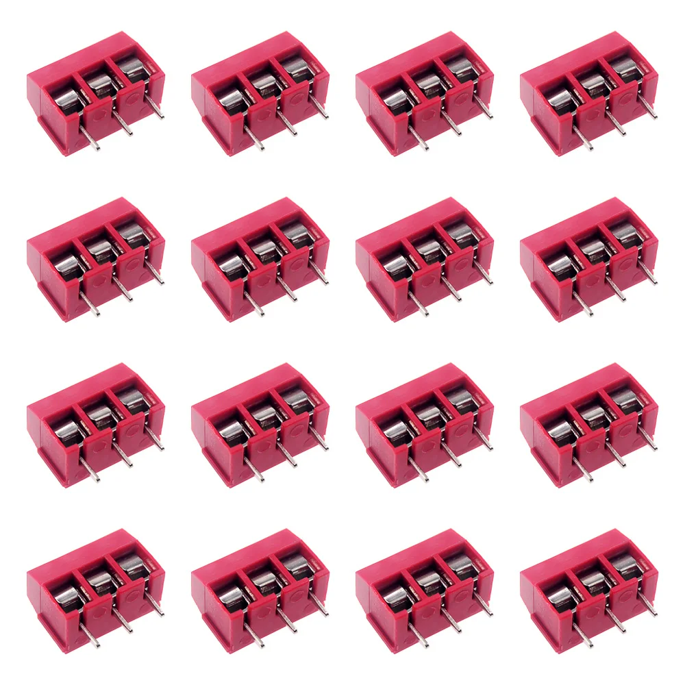 10/50PCS PCB Terminal Block Stecker Pitch 5,0mm KF301 Gerade Pin 2P 3P Schraube PCB terminal Blöcke Stecker Sortiment Kit