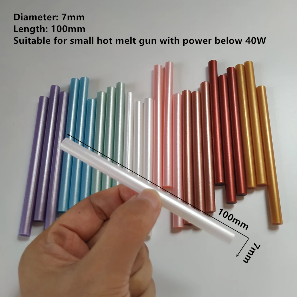 10 unids/lote barras de pegamento termofusible de color metal antiguo barras de silicona para pistola DIY sellado de cera Manual creación de arte de