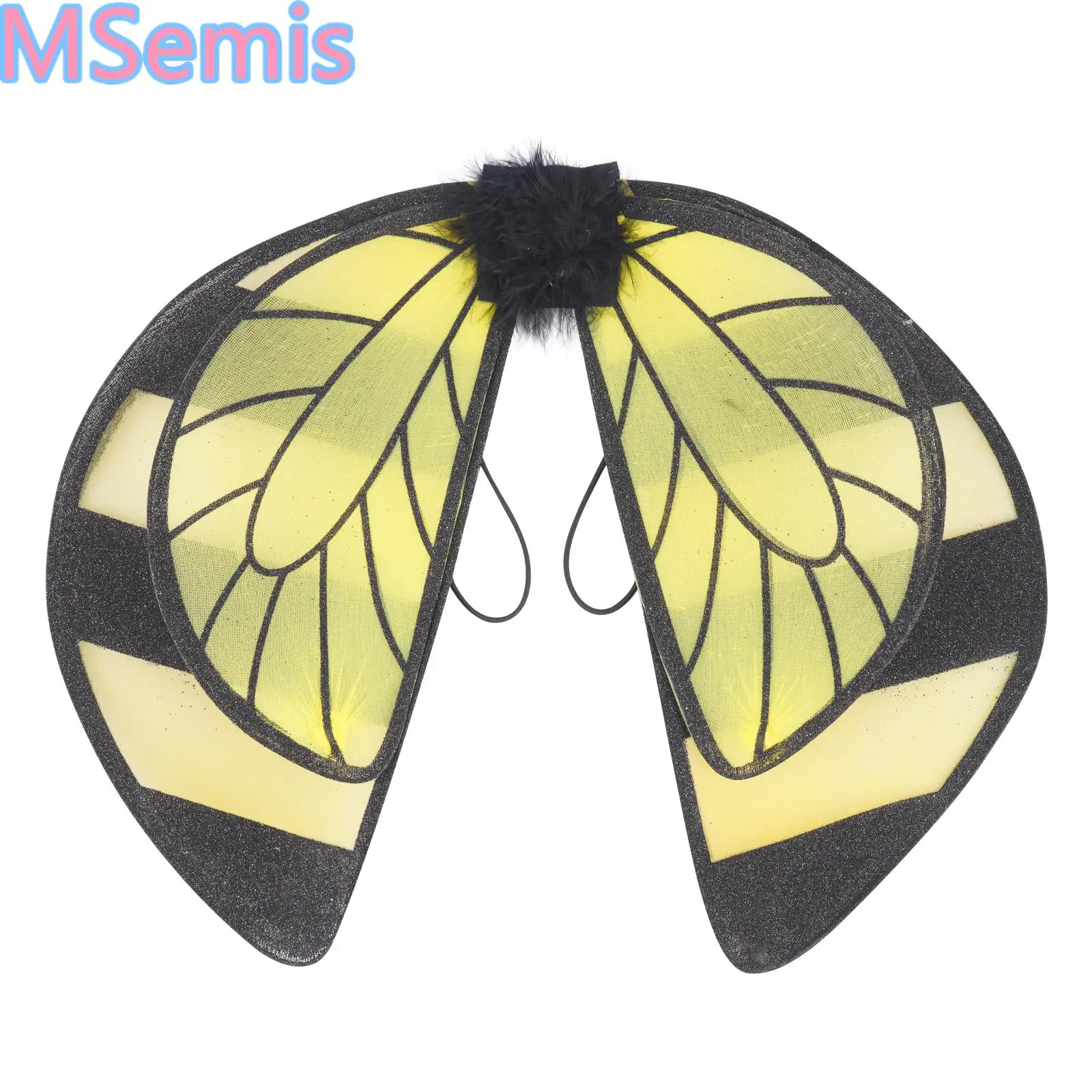 

Kids Girls Beautiful Angel Wings with Shoulder Straps Fairy Halloween Cosplay Costume Dress Up Party Honeybee Wings Photography