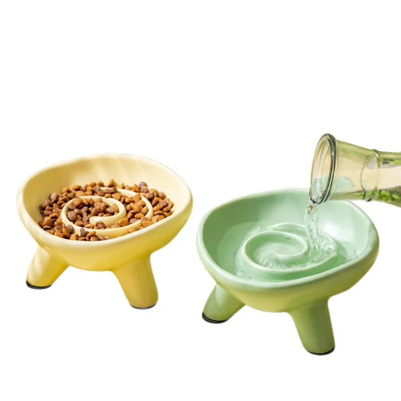 

Dropshipping Cat Bowl Ceramic Tall Cat Rice Bowl Pet Dog Bowl Cat Food Water Bowl Kid Cat Food Pet Essential Supplies
