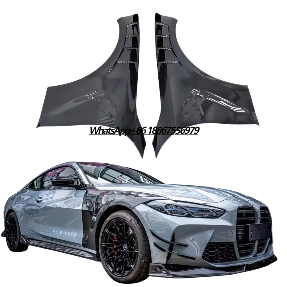 For M3/M4 G80/G82 Upgrade Carbon Fiber Front Fender Body Kit Bumper Open Fender