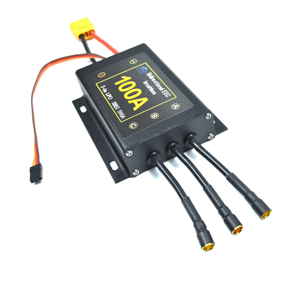 

100A 2-6S Bi-directional ESC Can Choose Waterproof Or Not Waterproof For Underwater Thruster Propulsion Brushless Motor