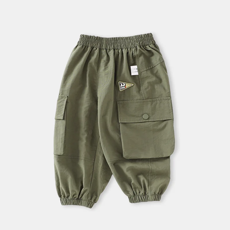Modische Frühlingshosen für Jungen, lässige lange Hosen für Kinder, Sport-Outdoor-Cargohosen, Kleinkinderkleidung, 3 bis 6 Jahre