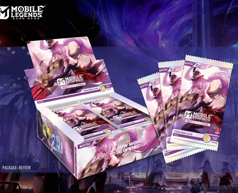 Tarjetas Coleccionables Originales KAYOU, del Popular Juego MOBA Mobile Legends: Bang Bang Vol.2, Tarjetas de Anime, Versión en Inglés