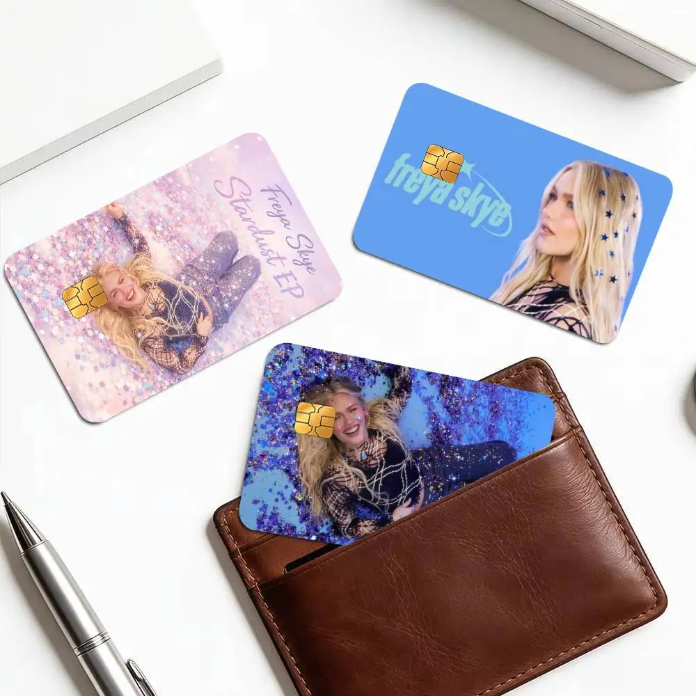 English singer Freya S-Skye  Spend or Save Funny Shell Ultra Thin No Fade Sticker Cover Film for Debit Credit Card