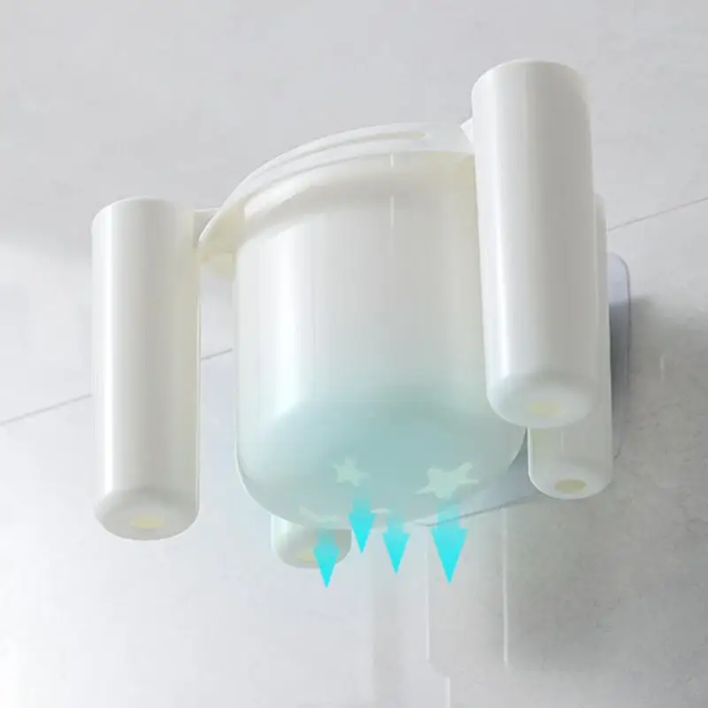 Wall-Mounted Toothbrush Holder Toothbrush Cup Small Self-Adhesive Storage Box For Home Bathroom Kitchen