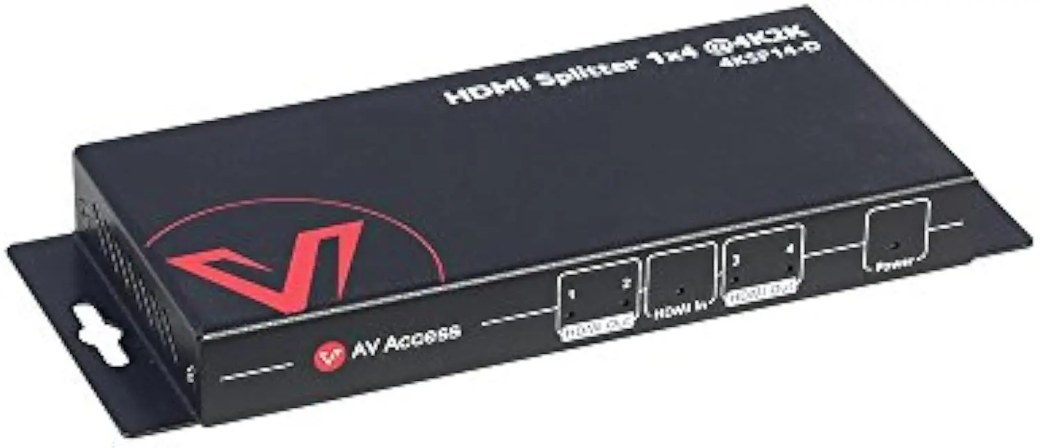 

4K HDMI Splitter 1in 4Out 1080p 3D, PCM7.1, Dolby TrueHD, DTS-HD Master Audio, AV Access HDMI Distributor 1x4