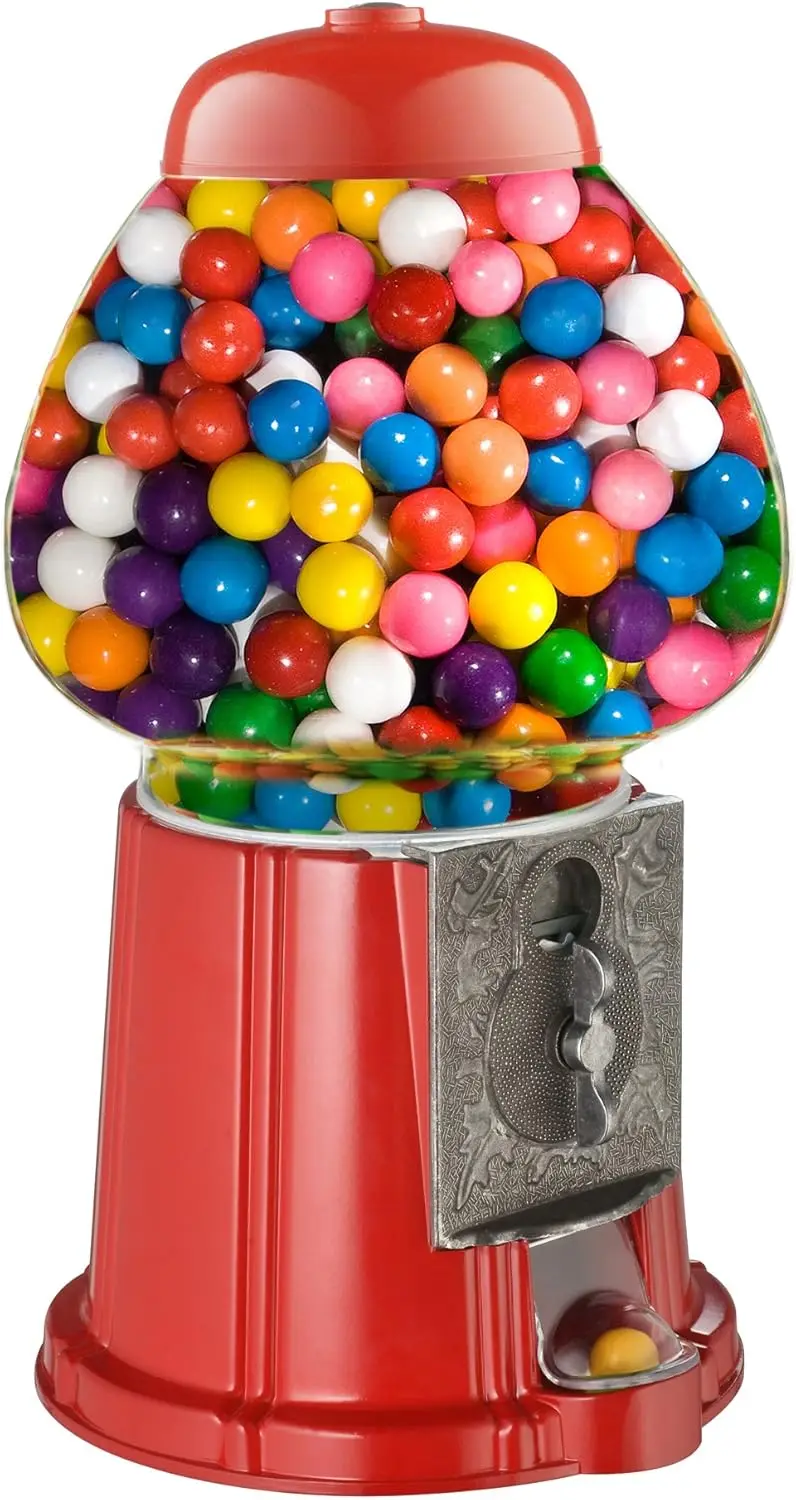 Company Vintage-Look Gumball Stand-Nostalgic Decor and Vending Machine by Northern Popcorn, Red