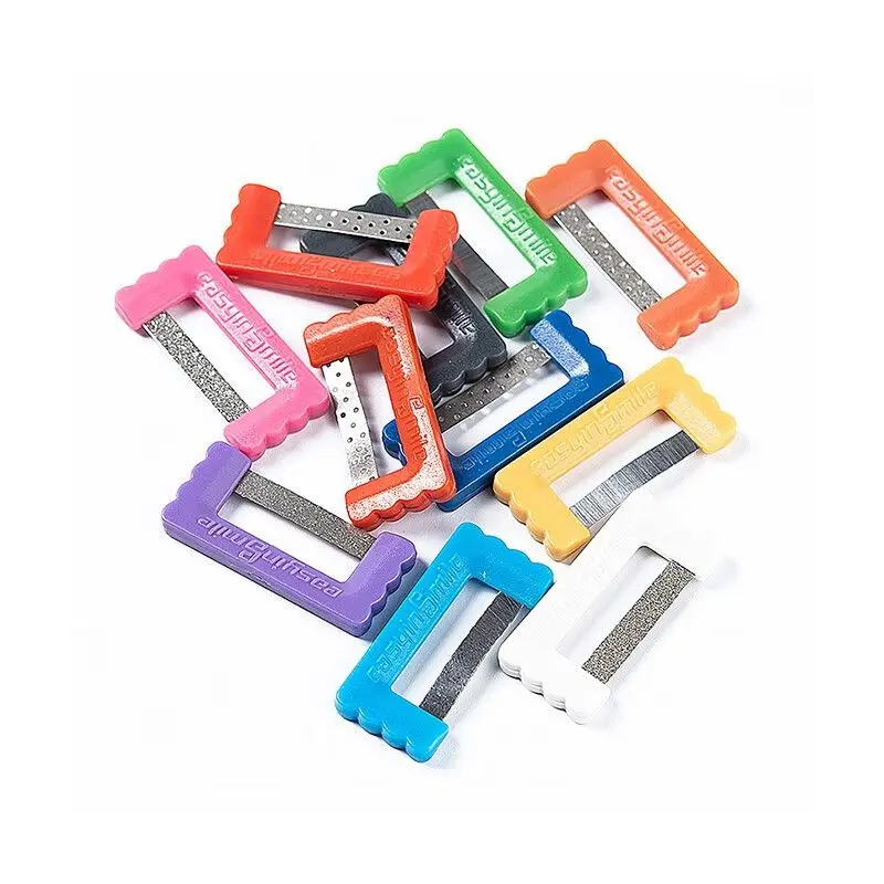 10PCS Dental IPR Orthodontics Kit Adjacent Surface Deglazing Polishing Strip for Dental Restoration Polishing Enamel Reduce Saw