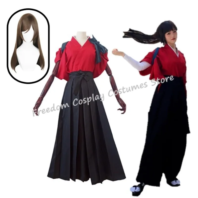 Аниме Нанами Момозоно Косплей Костюм Парик Камисама Love Kiss Нанами Косплей Девушки Кендо Брюки Кимоно Женский костюм для Хэллоуина