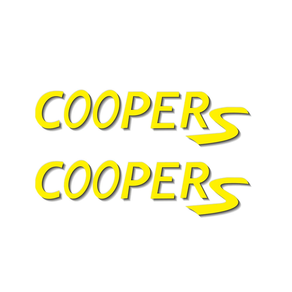 Motorcycle Car 3D Stickers Fuel Tank Body Helmet Logo Creative Waterproof Reflective Decals for Cooper S Coopers COORERS 2PCS