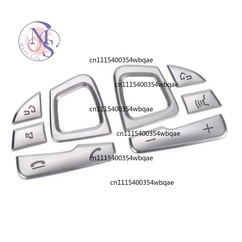 ZOCI-FOR-8Pcs Steering Wheel Button Knob Trim Cover Sticker For E Class W213 2016-2020 Auto Interior Styling Parts