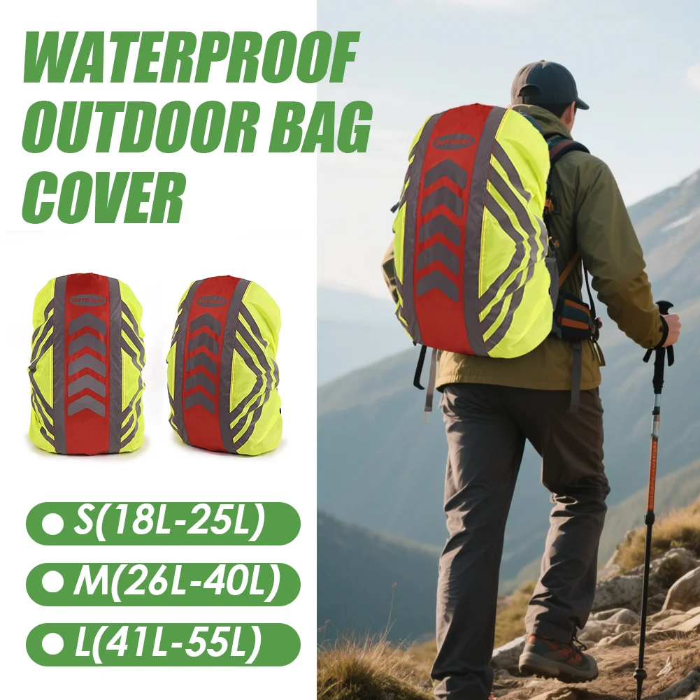 

Водонепроницаемый, непромокаемый и пыленепроницаемый чехол для рюкзака со светоотражающей полосой для альпинизма