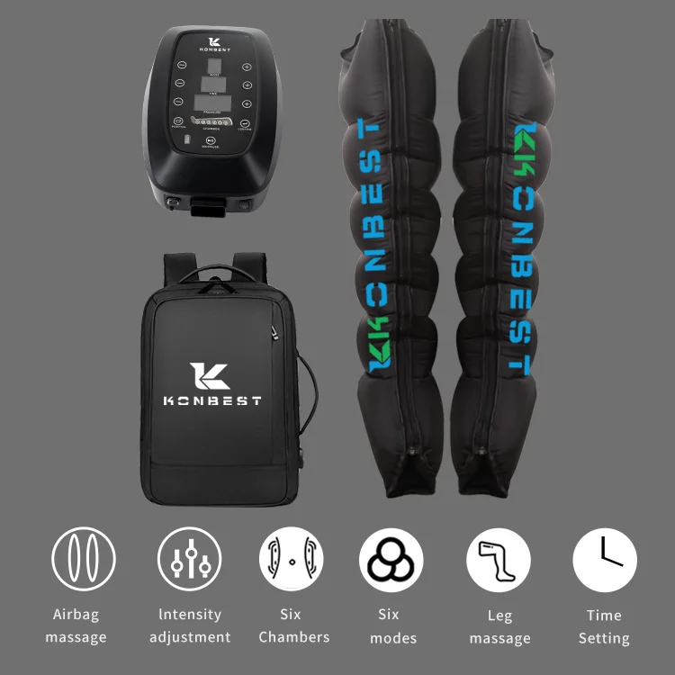 Six output channels connect each 6-air-bag cuffs regeneration recovery boots reduce inflammation and swelling