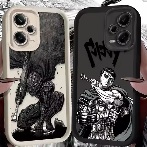Anime Berserk Guts Case for Xiaomi Redmi Note 13 12 11 Pro Plus 4G 5G 12S 11S 10S 10 9 9S Redmi 14C 13C 12C A3 12 Silicone Funda