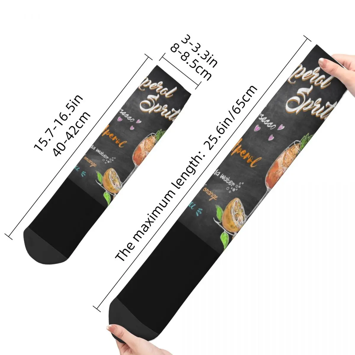 Aperol Spritz Accessories Crew Socks Breathable Novelty Skateboard Long Stockings Warm for Women\'s Little Small Gifts