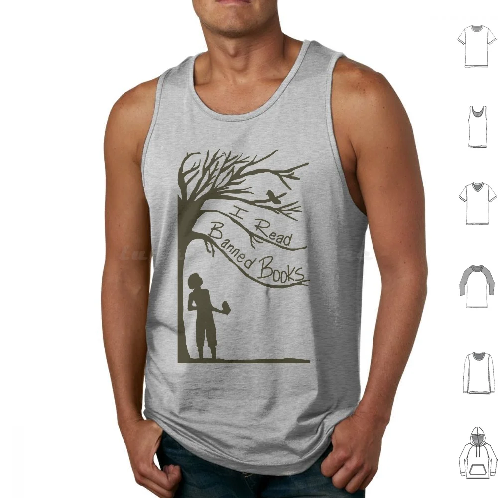 I Read Banned Books Tank Tops Vest Sleeveless To Kill A Mocking Bird Harper Lee Books Reading Censorship Banned Books Banned