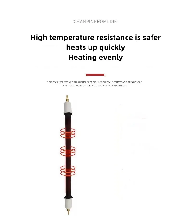 أنبوب سخان بالأشعة تحت الحمراء من السيراميك أنبوب تسخين ساونا لغرفة الساونا كربيد السيليكون الأسود