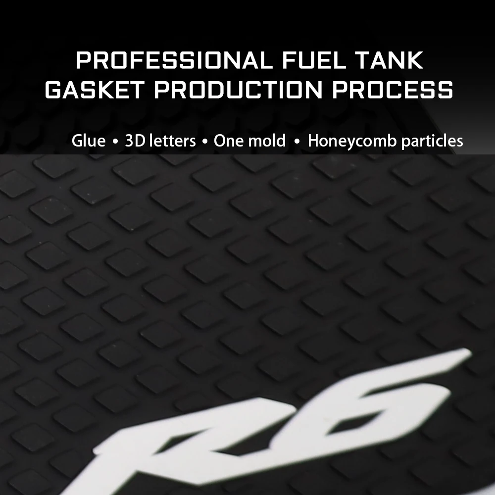 جديد R6 ل YZFR6 YZF R6 YZF-R6 2003 2004 2005 دراجة نارية عدم الانزلاق الجانب خزان الوقود ملصقات وسادة مقاومة للماء المطاط ملصق #4