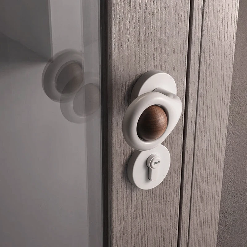 

Door lock, magnetic indoor bedroom door lock, universal silent door handle for household wooden doors
