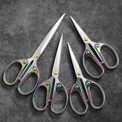 Color Titanium Plating Stainless Steel Household Cut Paper Scissors Sewing Scissors for Needlework Tailor Fabric DIY Tool