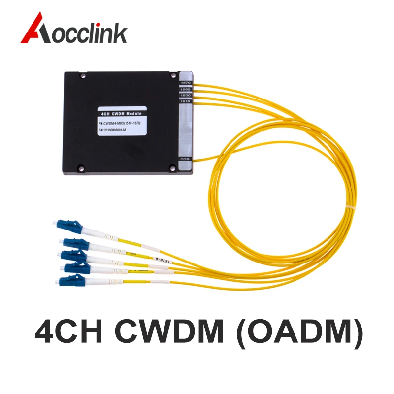 

4CH CWDM Single and dual Fiber Optic Mux Demux Module 1270nm -1610nm with LC/SC/FC Connector Duplex