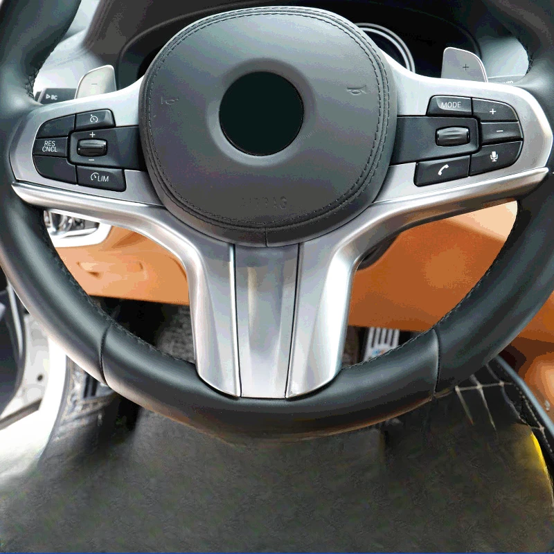 For BMW 3 5 Series G30 G20 X3 G01 X4 G02 X5 G05 X6 G06 2018-23 ABS Car Steering Wheel Frame Trim Cover Interior Car Accessories
