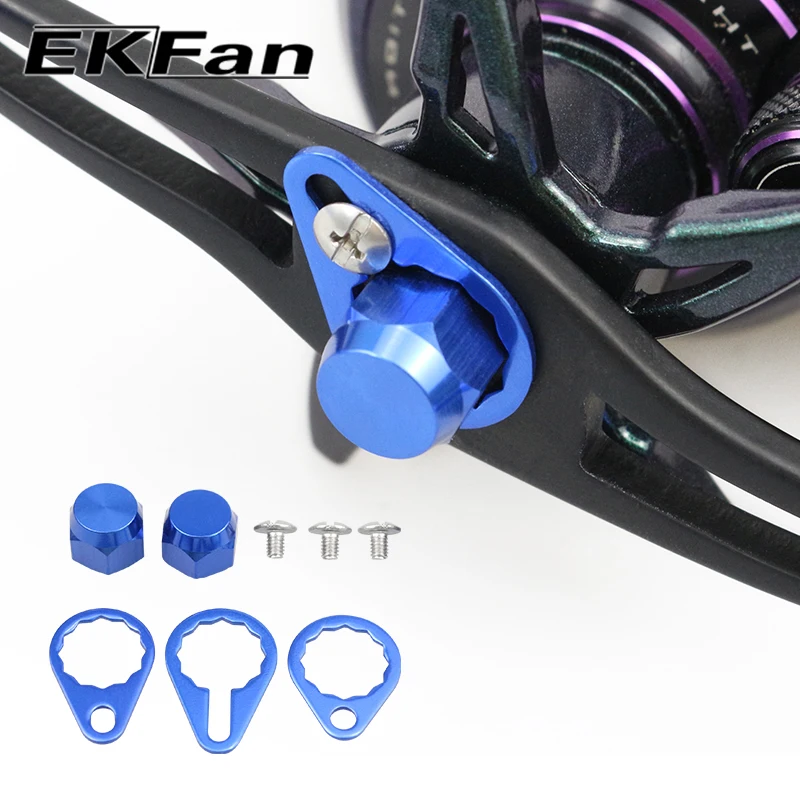 EKFan M7 M8 Alloy Nuts Locking Plate Gaskets For Fishing Reel Handle Spinning Wheel Baitcast Reels Parts DIY