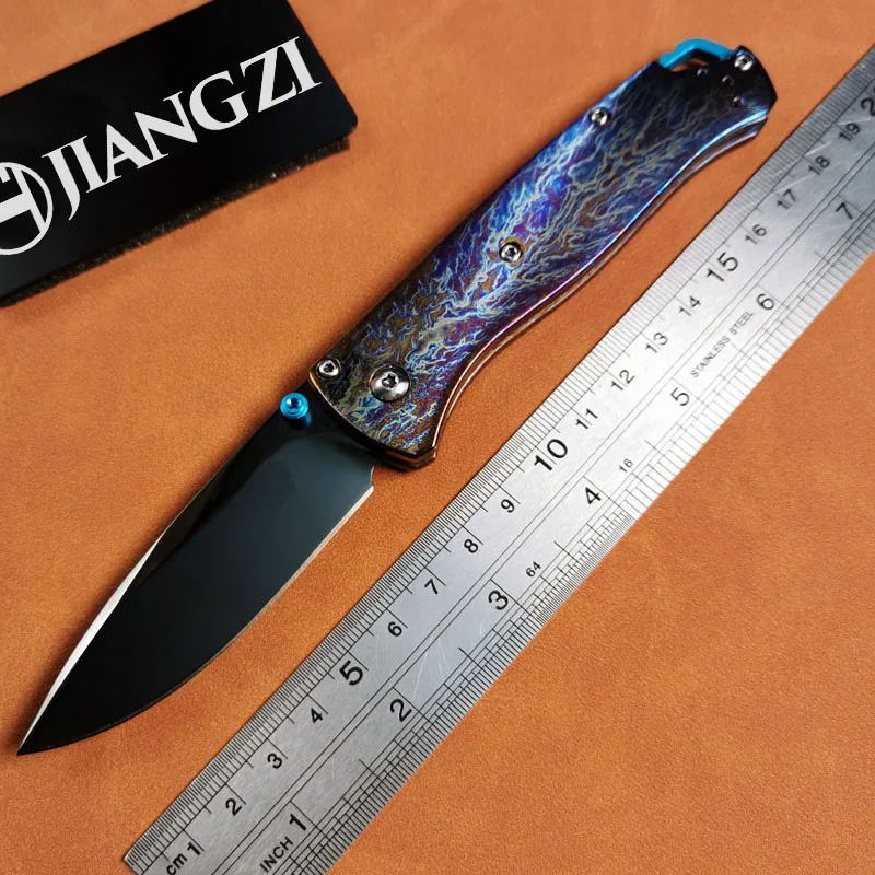 

new folding knife Böhler M390 high quality steel outdoor camping pocket for man 2025 sharper tool Titanium Mirror/DLC Diamond-Li