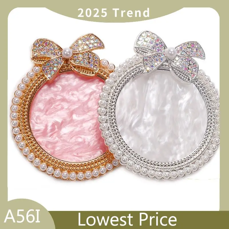 

Hot Sale 2Pcs Resin Nail Art Palette Nail Art Painting Mixed Color Palette Bow Decorated With Rhinestones Nail Art Display Board