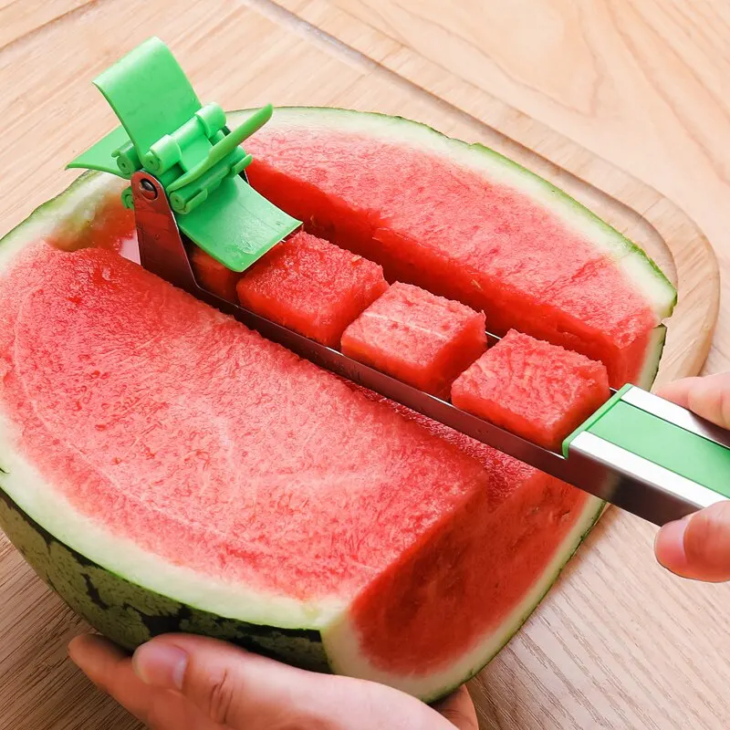 Stainless Steel Watermelon Cutter Windmill Shape Design Slicer Cutter Kitchen Gadgets Salad Fruit Slicer Cutter Tool