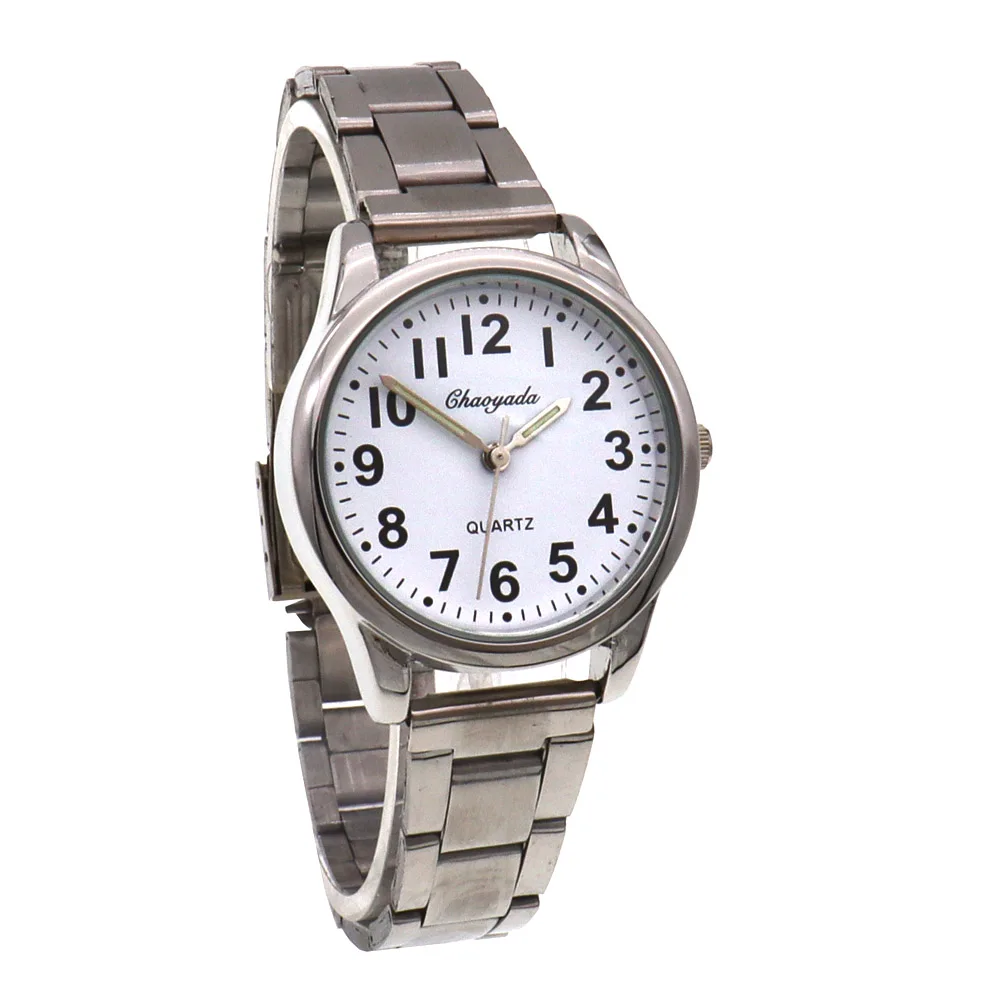 Brand Luminous Face Stainless Steel Women Men Watches Quartz Digital Clock Couple Watches