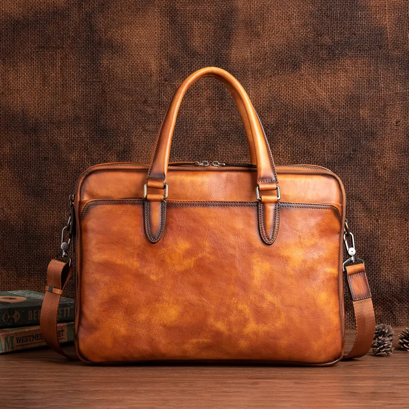 Men Bag Genuine Leather Briefcases 14