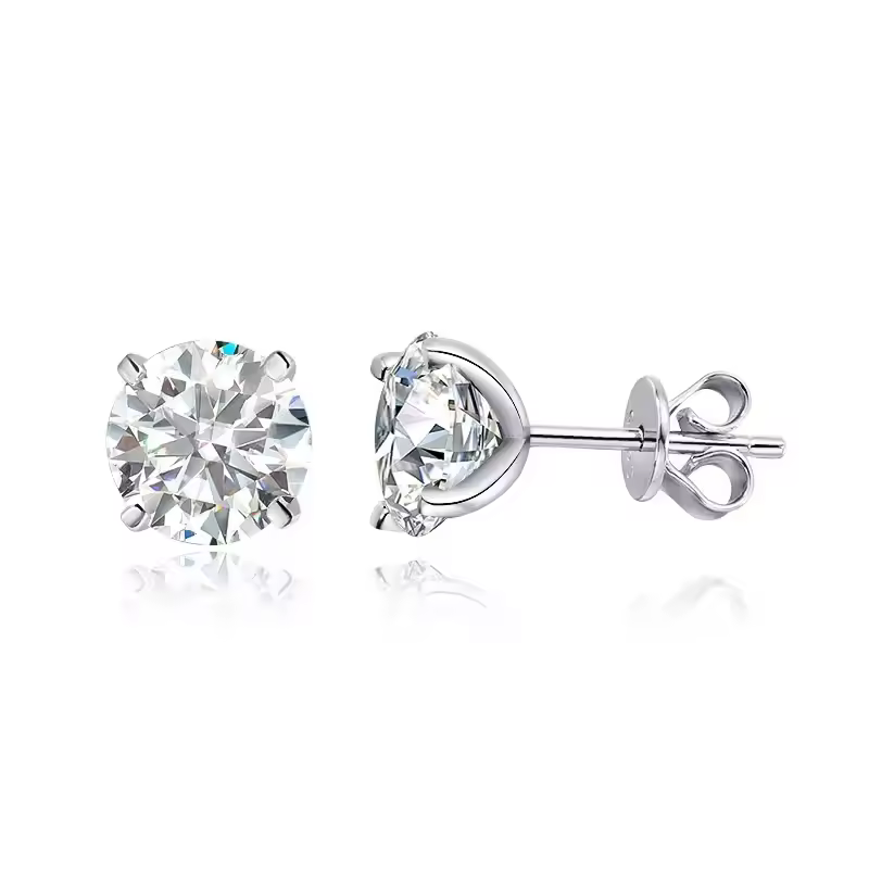 Smyoue 0.2-3CT Rose Gold Color Moissanite Stud Earrings for Women Sparkling Classic Wedding Lab Diamond Earring Pure 925 Silver - Image 7