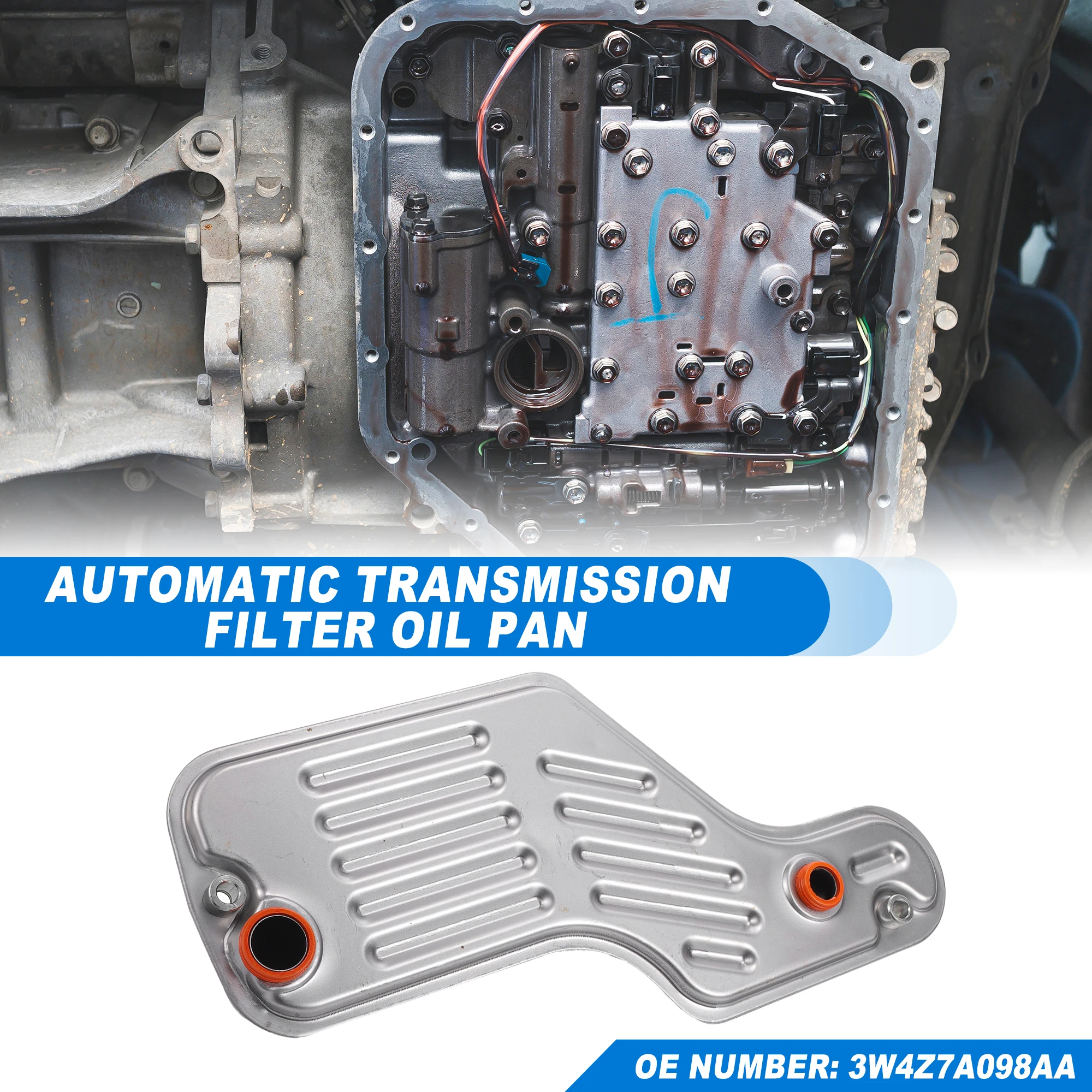 UXCELL 5R55N 5R55S LOW Automatic Transmission Filter Oil Pan Fit for Ford for Mustang 2005-2010 No.3W4Z7A098AA - view 2