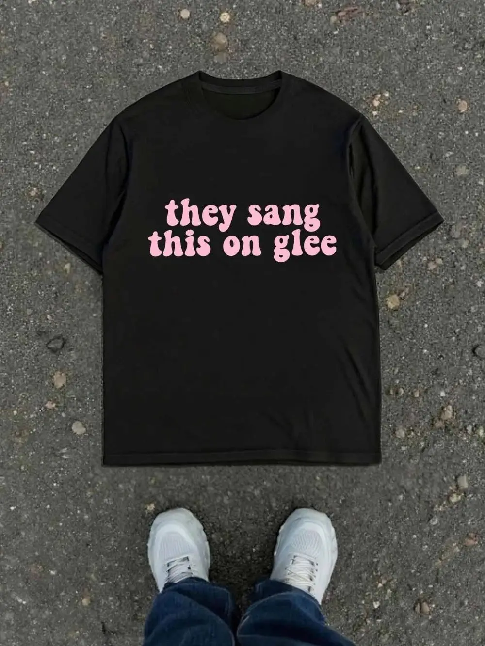 They Sang This on Glee Print T Shirts Round Neck T-Shirt Casual Loose Short Sleeves Inspired By A Song From Glee Tops Unisex