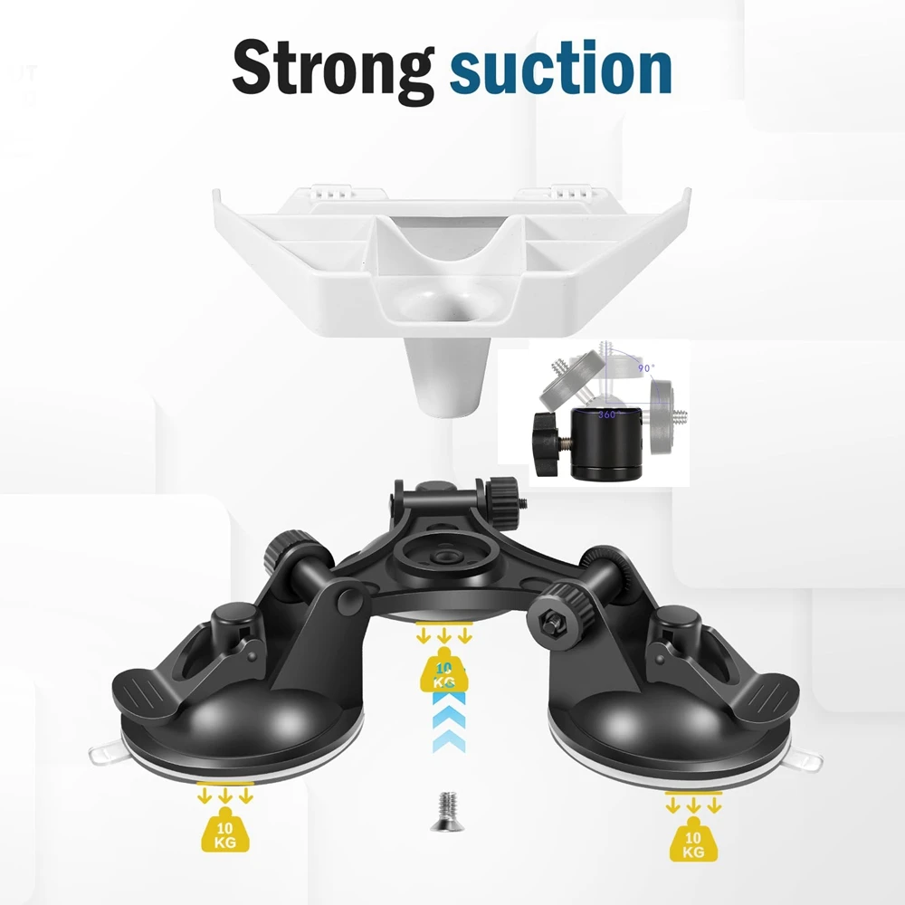 For StarLink Mini Base+suction Cup Roof Bracket Angle Adjustable Adapter Fit Smooth Surface Roof/window/car Mounting Kit
