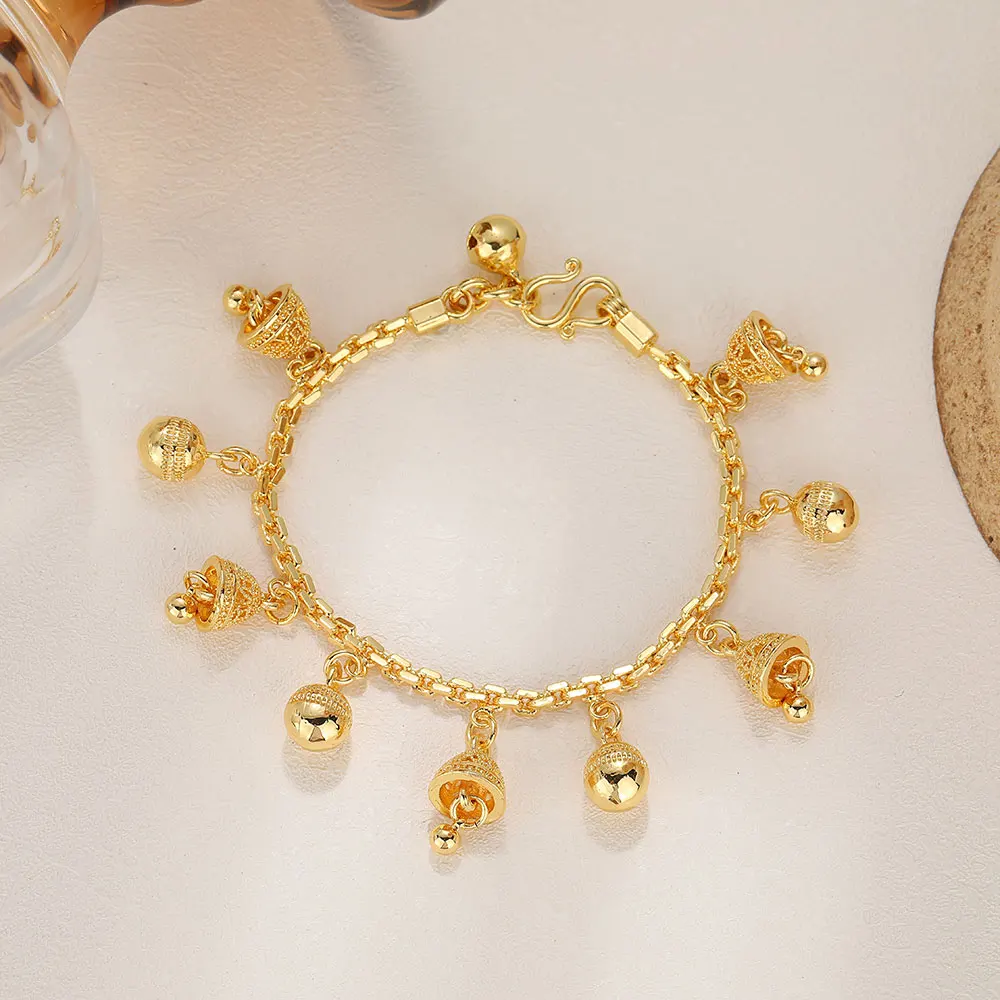 New High Quality Sense of Fashion Jewellery Womens Bracelet Bell Pendant Vintage Style Bracelet