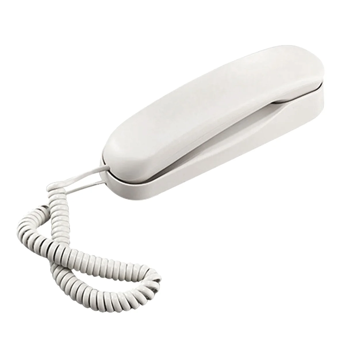 Wired Wall Phone, Hotel Small Phone, Suitable for Home/Bathroom/School/Office Fixed Wall Phone, White