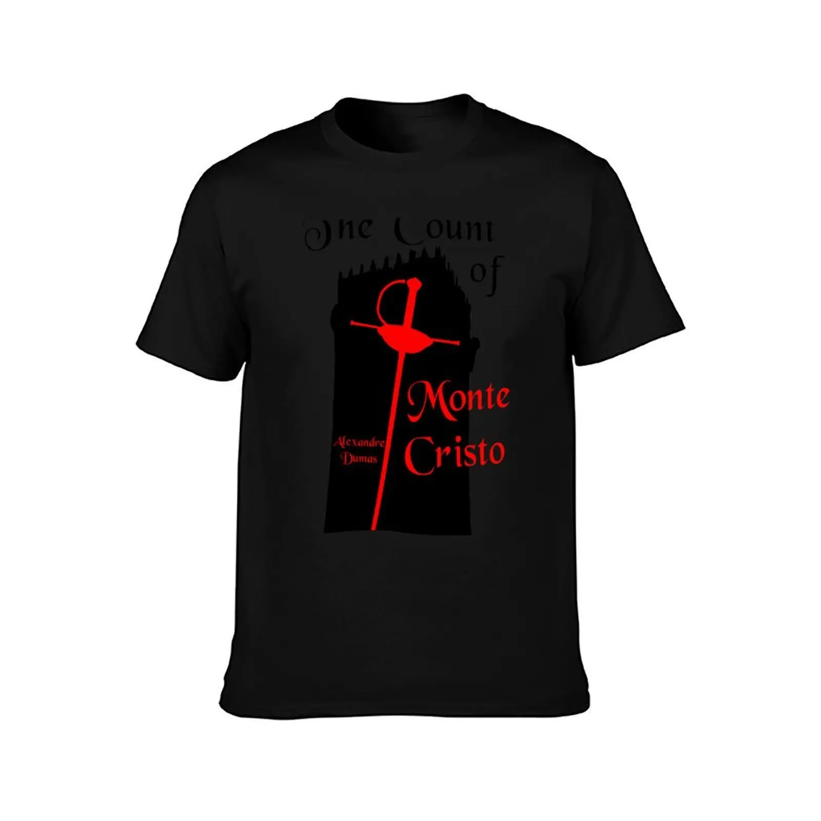 The Count of Monte Cristo Alexandre Dumas (black art) T-Shirt Casual Daily Wear Short Sleeve Top