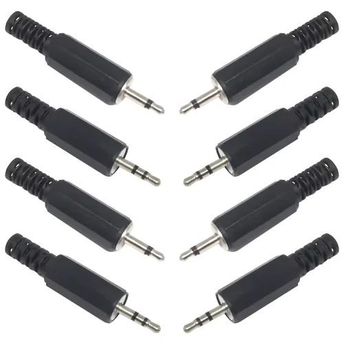 5 uds 2,5mm enchufe mono estéreo tipo soldadura conector de Audio enchufes macho de 2,5mm para auriculares con conector 2,5