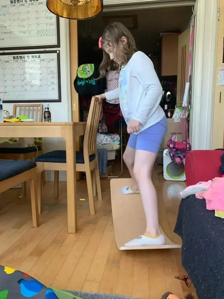 Brinquedo esportivo ao ar livre balanço de equilíbrio interior curvado duplo de madeira ao ar livre gangorra yoga placa crianças presente aniversário