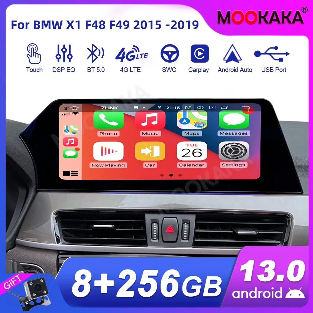 

For BMW X1 F48 F49 2015 -2019 Car Radio Multimedia Player Wireless Carplay Android Auto Autoradio Stereo GPS Navi Head Unit WiFi