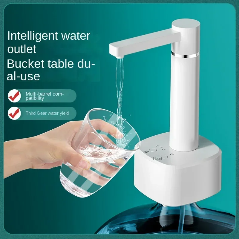 Dispensador de agua automático inteligente, bomba de agua eléctrica USB de 3 engranajes con soporte, dispensador de bomba de botella de agua inteligente para el hogar y la cocina