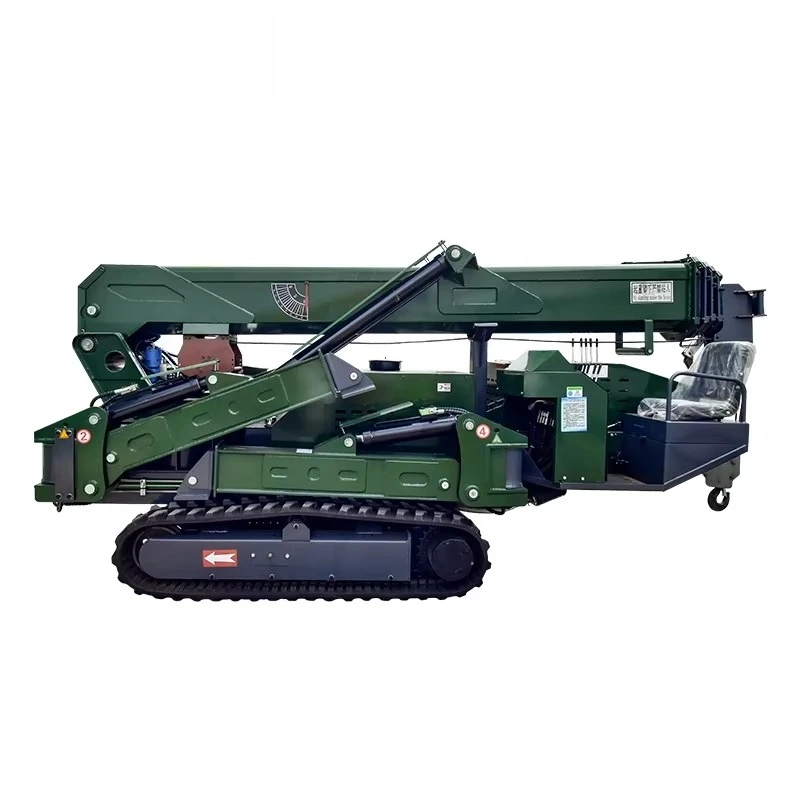 Electric Spider Crane Crawler Crane Small Crawler Crane Tracked Hoister 360 Angle Lifting Spider Lift Telescopic Boom Customized