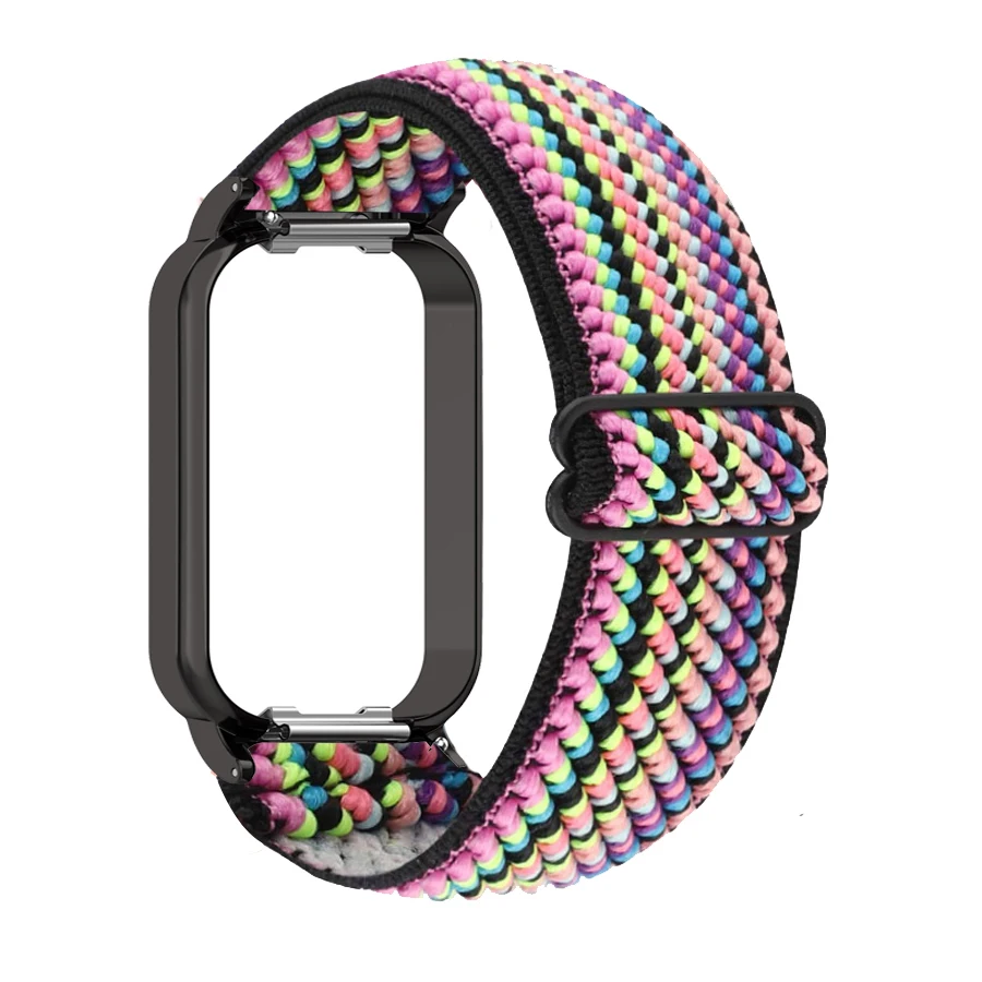 Elastic Nylon Loop Bracelet For Xiaomi Mi Band 9 Active Strap Replacement Correa For Redmi Band 3 Smart Wristband Accessories image 4