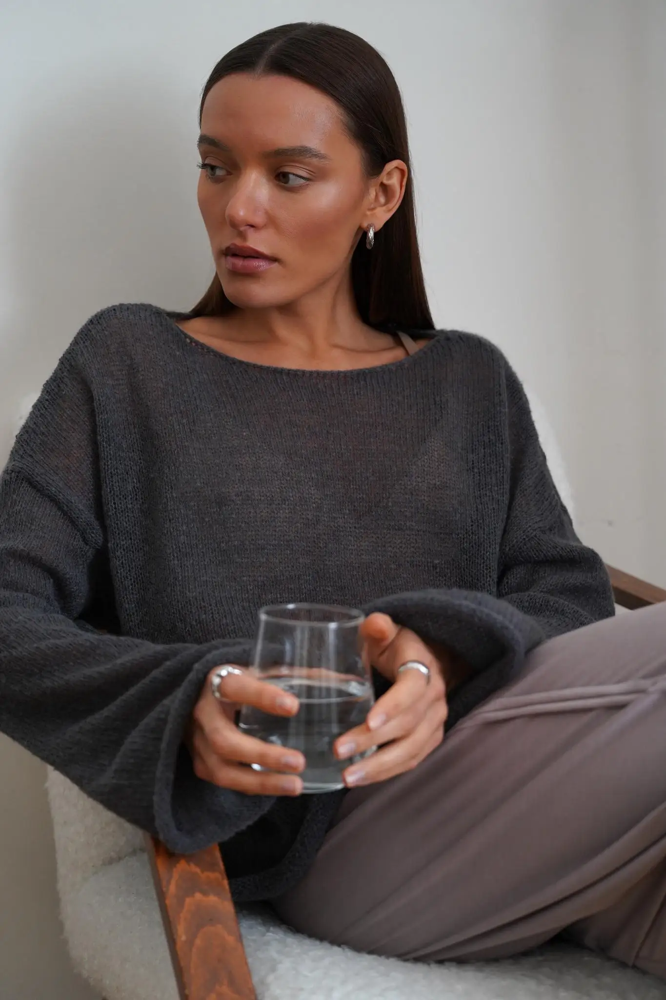 Bornladies Eleganter Pullover für Damen, Sommer-Herbst, Lässige Mode, Locker Geschnittene Damenpullover, Schicker Rosa-Weißer Pullover, Sueter Mujer свите� – Detail 30